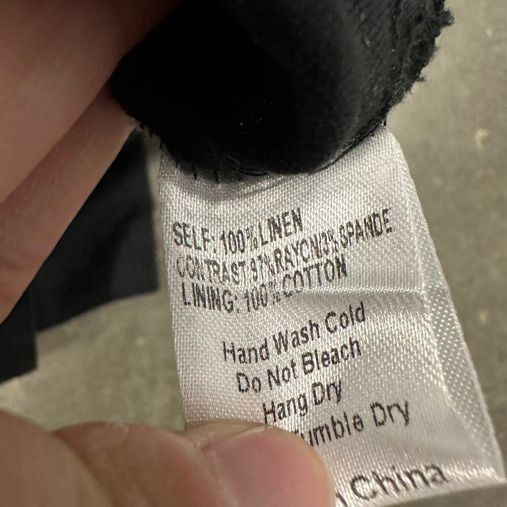 Mod Ref Linen Black Drawstring Shorts Sz M - image 8